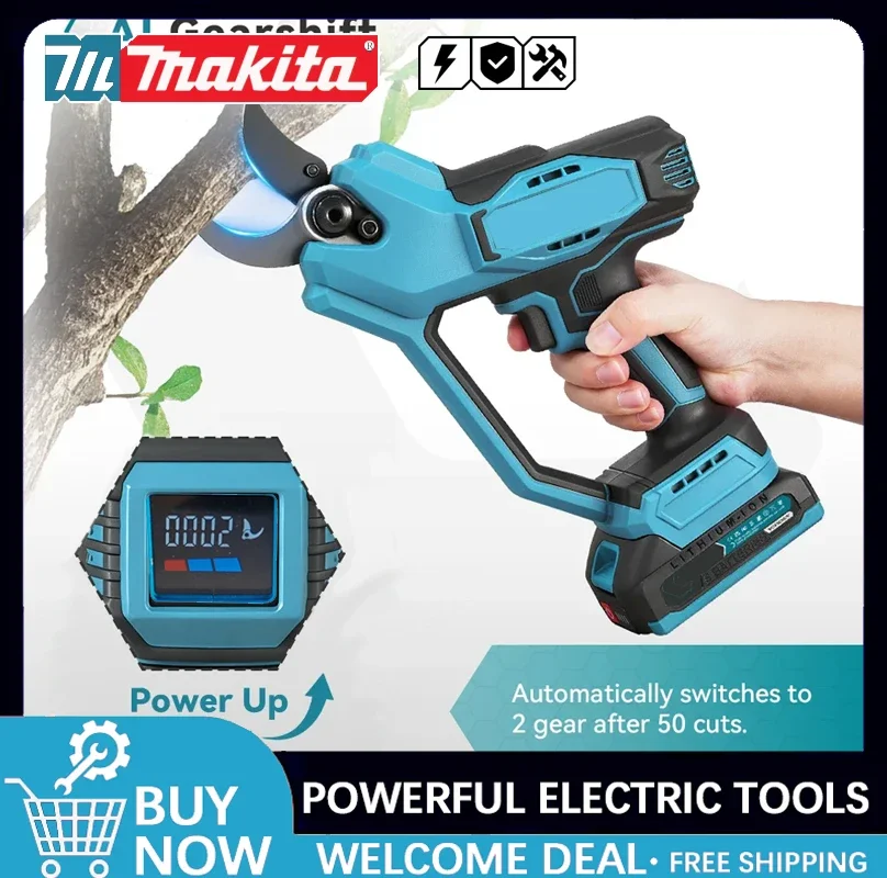 

Бесщеточные садовые ножницы Makita 35 мм, аккумуляторный электрический секатор, мощный инструмент для обрезки веток, совместимый с Milwaukee/DEWALT