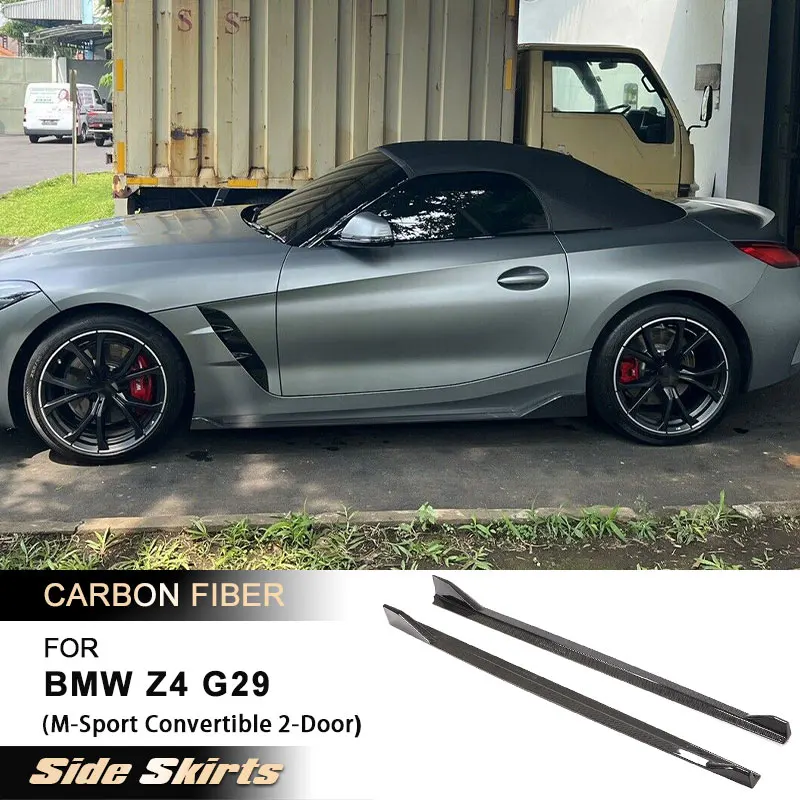 

Car Side Skirts for BMW Z4 G29 M-Sport Convertible 2-Door 2019-2023 Side Door Bumper Apron Lip Extensions Body Kits Carbon Fiber