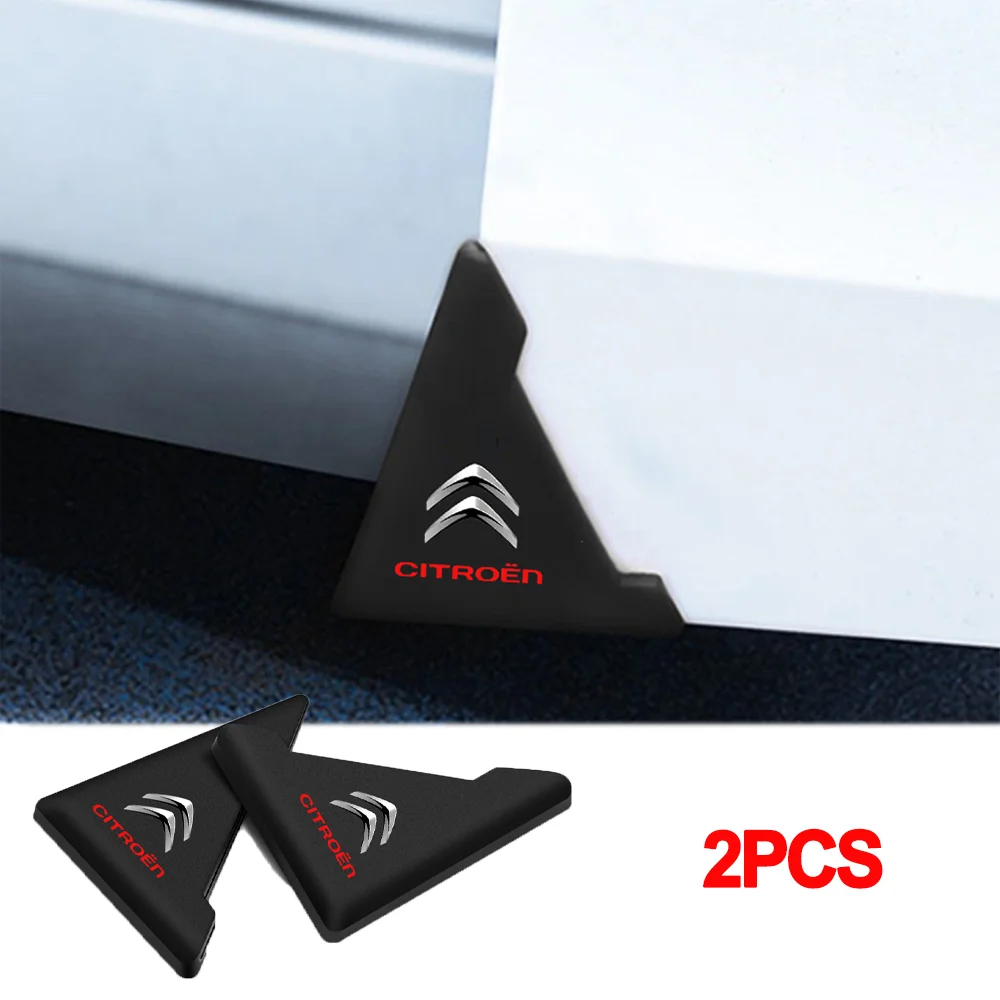 2 قطعة سيليكون أسود لسيتروين C1 C2 C3 C4 C4L C6 C5 VTS باب السيارة غطاء الزاوية الوفير تحطم خدش حامي اكسسوارات السيارات