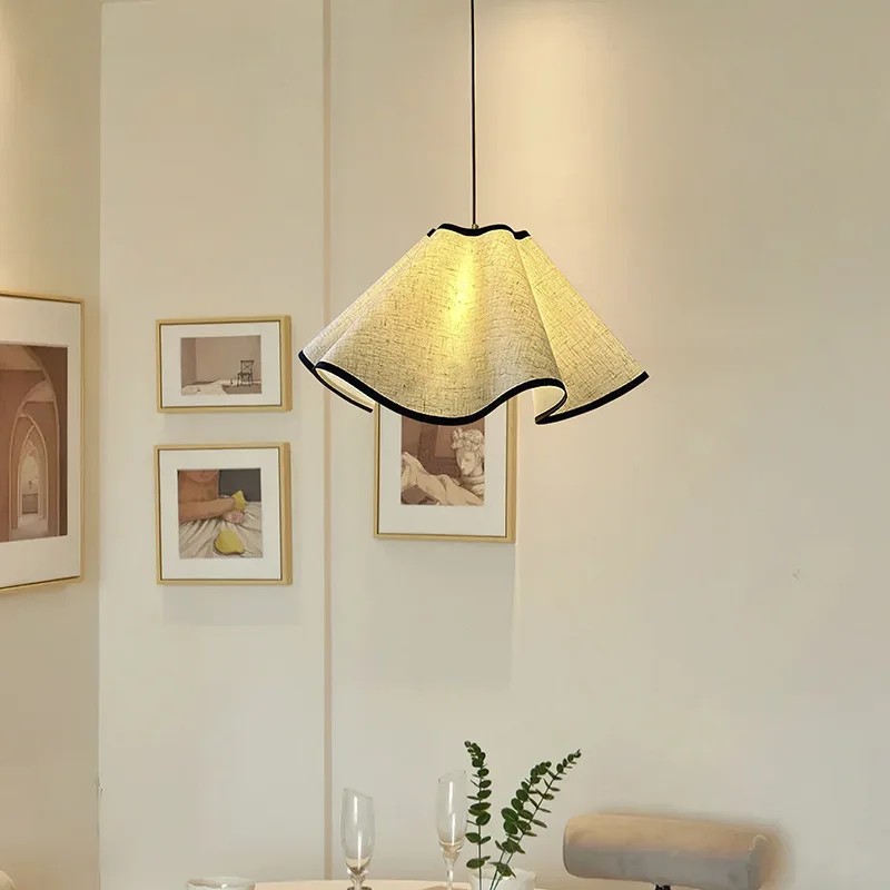 

Nordic Cloth Art Pendant Light For Living Room Restaurant Bedroom Bedside Lamp Homestay Hotel Bar Creative Chandelier Luminaires