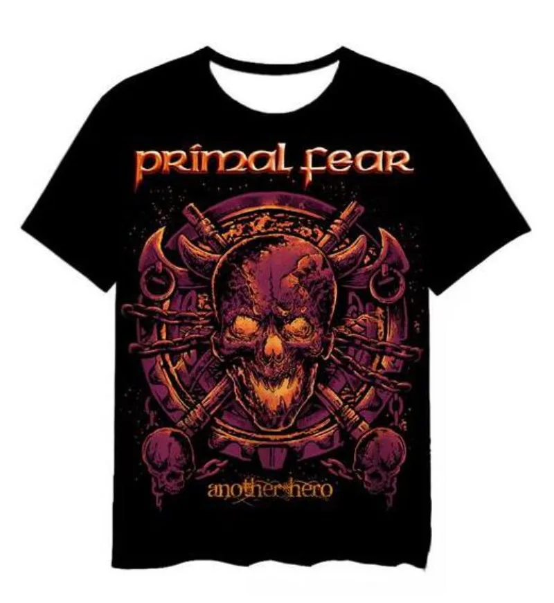 

New Fashion Men/Women Primal Fear Band 3D Print Short Sleeve T-Shirt Fashion T Shirt Sport Hip Hop Summer Tops TX117