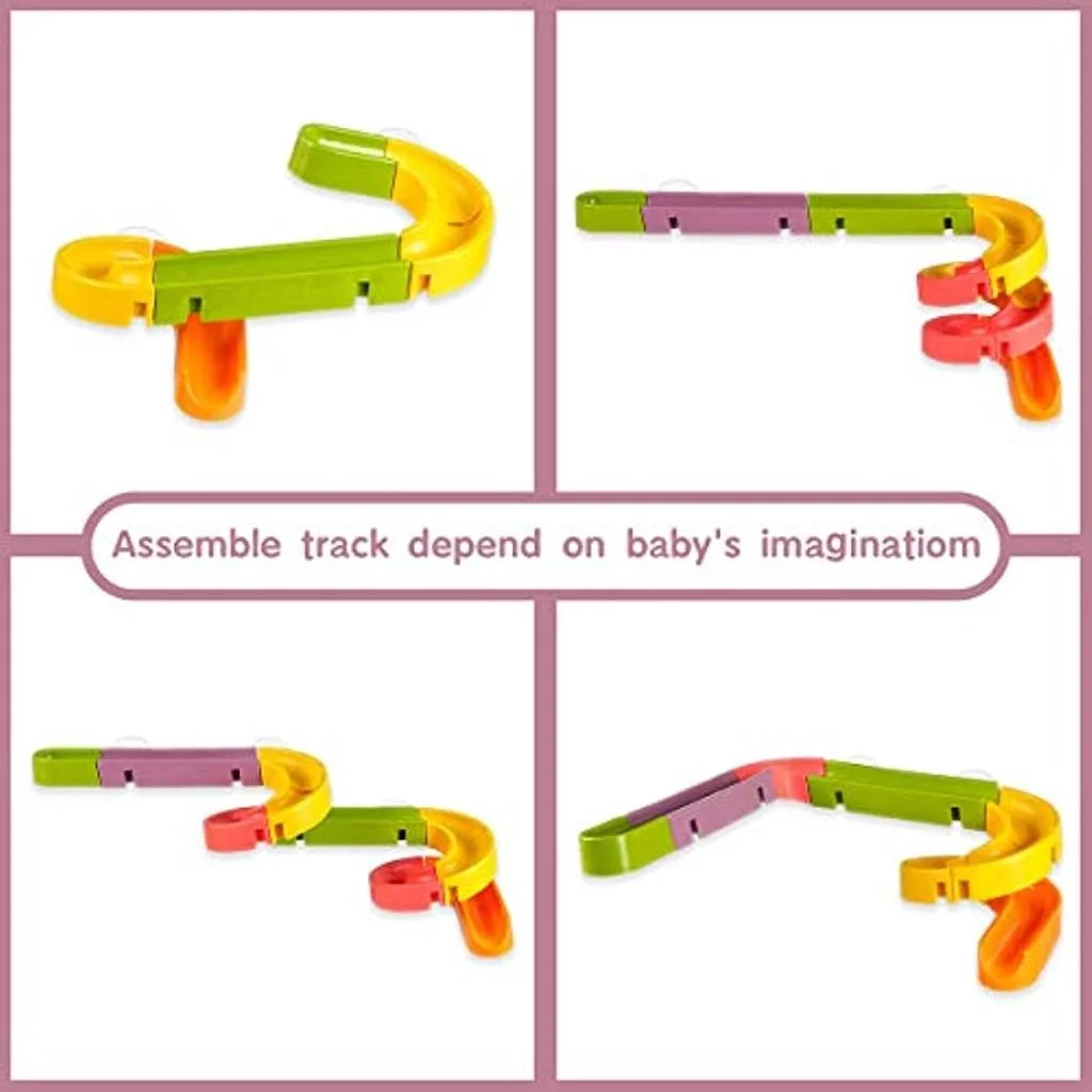 Children Bathtub Toy Slide Shower DIY assembly water track bath turn Happy Duckling Track Games Play Water Toys