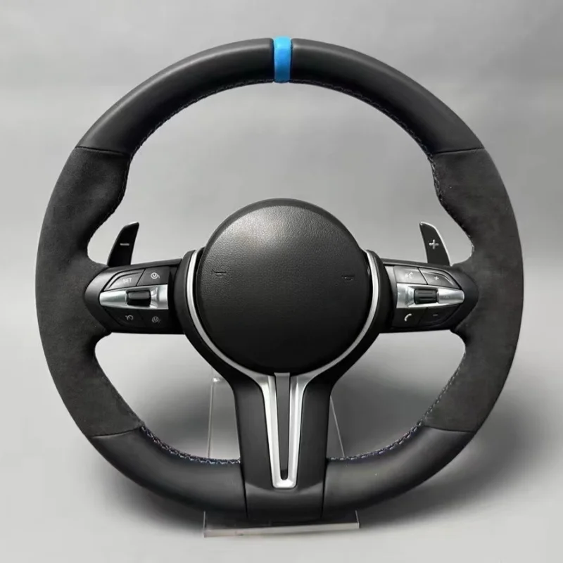 Genuine Leather Suede Steering Wheel For BMW M M3 M5 M6 F01 F02 F06 F07 F10 F11 F12 F13 F30 F32 F80 F91 E90 E91 Steering Wheel