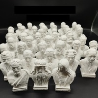 Leonardo Da Vinci, Michelangelo, Raphael Bust Statue Model 10cm 3D Printed PLA Figurines Miniatures Decoration Crafts