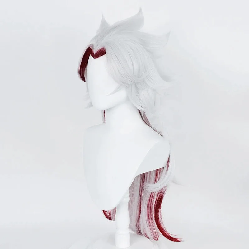 

DY20Высокое качество игры Genshin Impact Arataki Itto Косплей Парик Термостойкие синтетические волосы Аниме Парики + Red Horn Prop Accessori