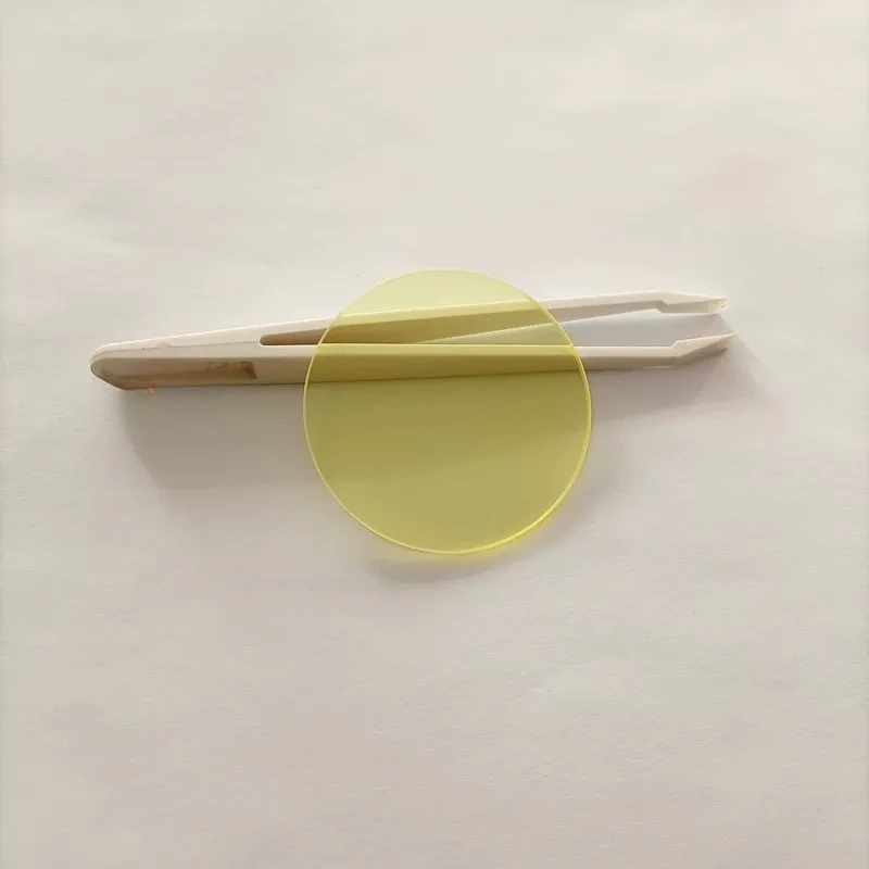 1PCS 8-80mm JB450 450nm Yellow Optical Lens Sharp-Cut/Absorption Type Infrared-Transmitting Filter Lenses