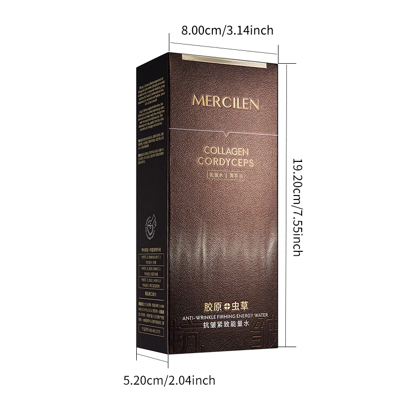 Mercilen Collagen Cordyceps Firming Energy Water, Containing Niacinamide, Hyaluronic Acid, and Plant Squalane, Moisturizes, Brightens, and Firms Facial Skin, Making Skin Look Younger, Suitable for All Skin Types, Halloween and Christmas Gift
