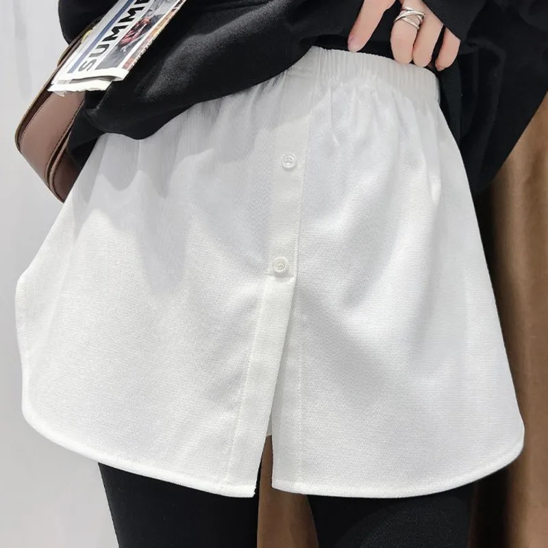 Skirt Bottoming Artifact Bottom Hem Breech Curtain Women Inner Lap White Buttocks Covering Small Breech Curtain Pleaded Skirts