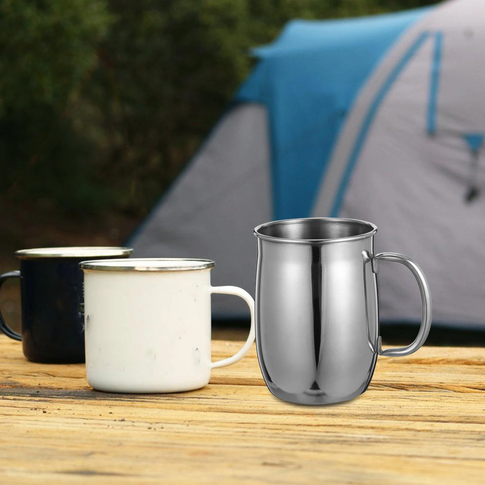 

304 Stainless Steel 1000Ml Large Mug Beer Cup For Office Home Camping Travel Use Coffee Tea Water Container