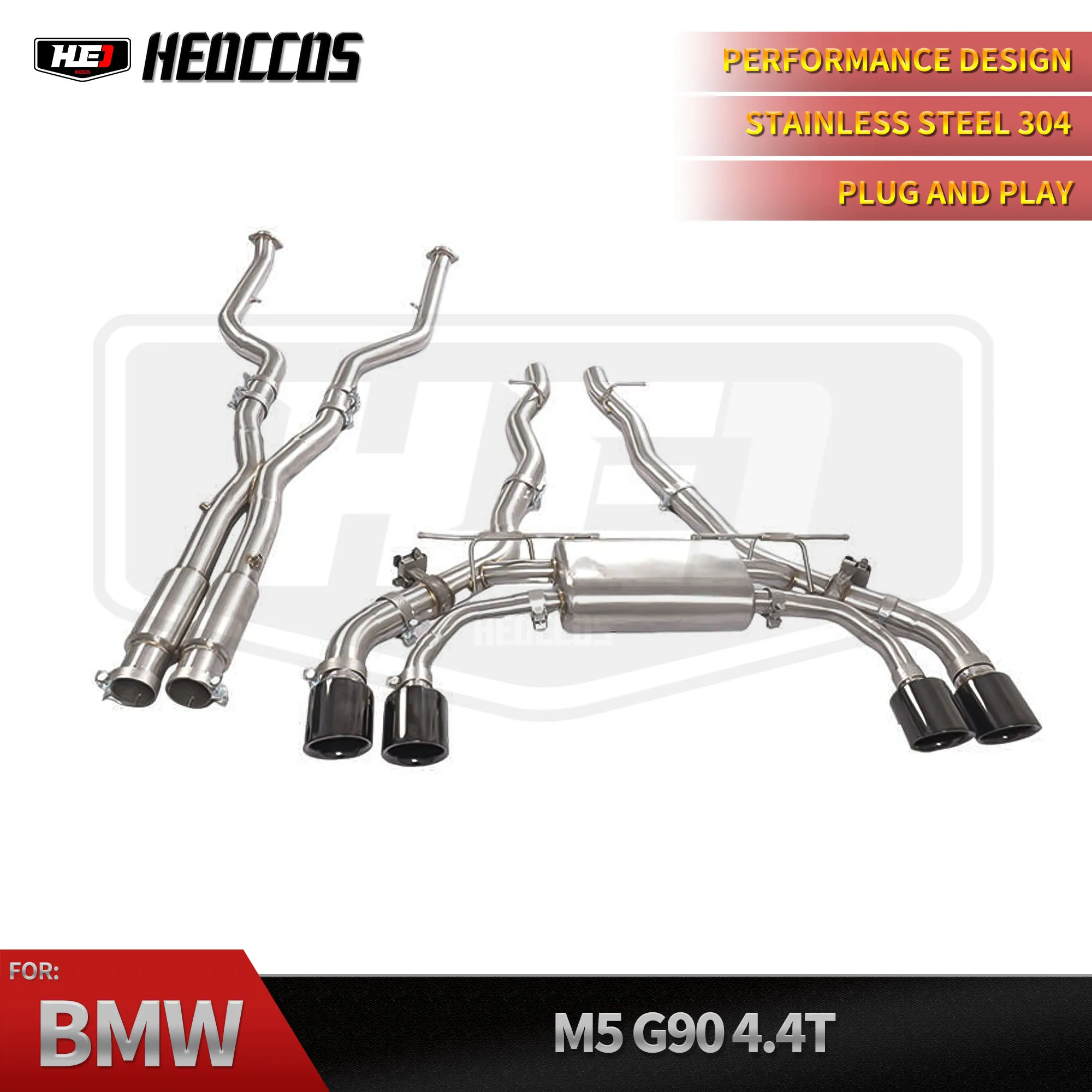 

HEO for BMW M5 4.4T G90 F90 304 Stainless Steel Catback with Valve Exhaust System Sports Car Sound