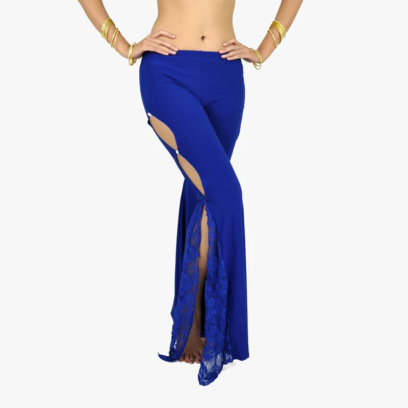 New Side Slit Lace Pants Belly Dance Practice Pants Oriental Dance Training Performance Adult Woman Costume Clothes Dance wear