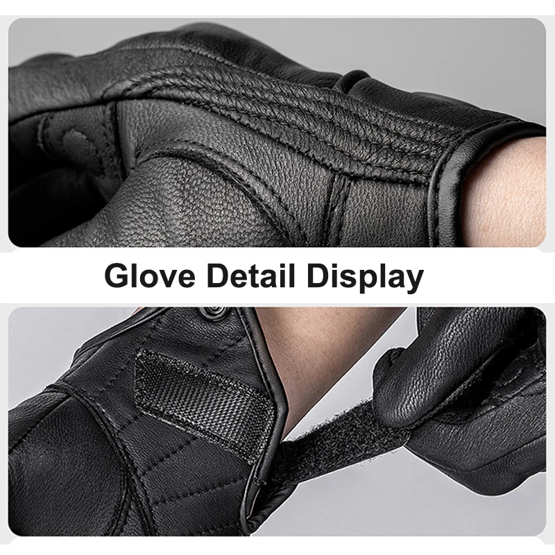 S3 Winter Sheepskin Gloves Motorcycle Riders Genuine Leather Plush Warm Glove Cycling Impact Resistant Finger Joint Protection