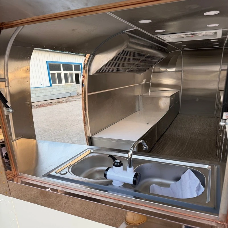 Trailer Food Truck Snack Trailer RV Outdoor Car Multifunctional Coffee Mobile Vending Truck