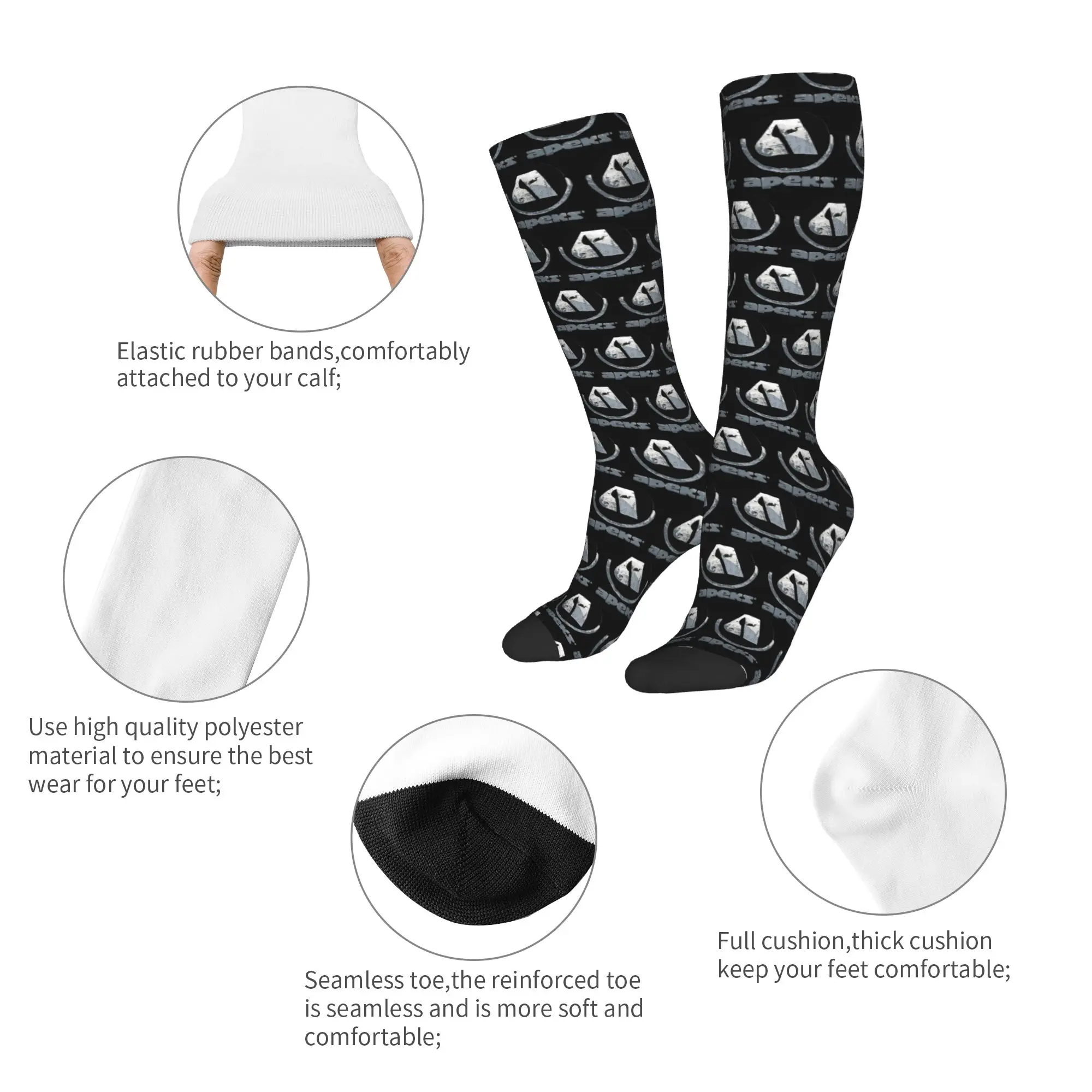 All Seasons Crew Kousen A voor Apeks Essential Sokken Hip Hop Lange Sokken Accessoires voor Heren Dames Verjaardagscadeau