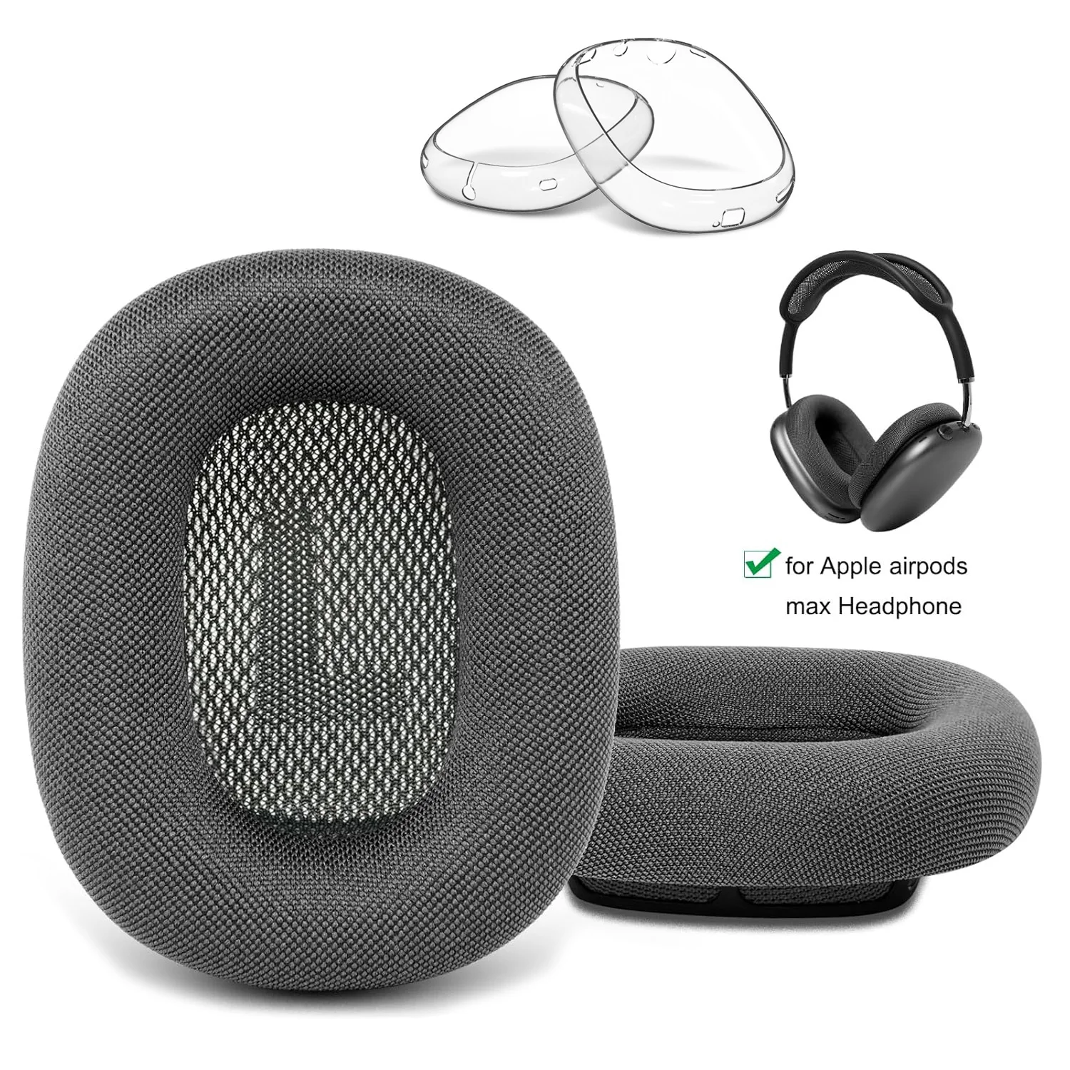 Replacement Original Mesh Fabric Material Ear Pads For AirPods Max Headset Magnetic Attraction Headphone Earmuffs Pillow