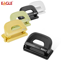 Eagle Two Holes Paper Puncher，12 Sheets Capacity With Residue Container Adjustable Paper Guides，School Office Binding Supplies