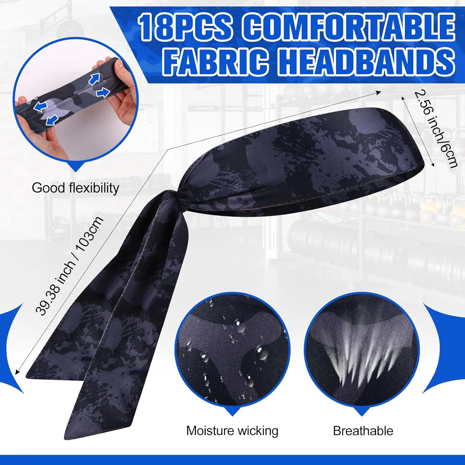 Tie Headbands-Sport Tennis Hair Band Moisture Wicking Athletic Sweatband Basketball Football Running Athletics Suit Men Women