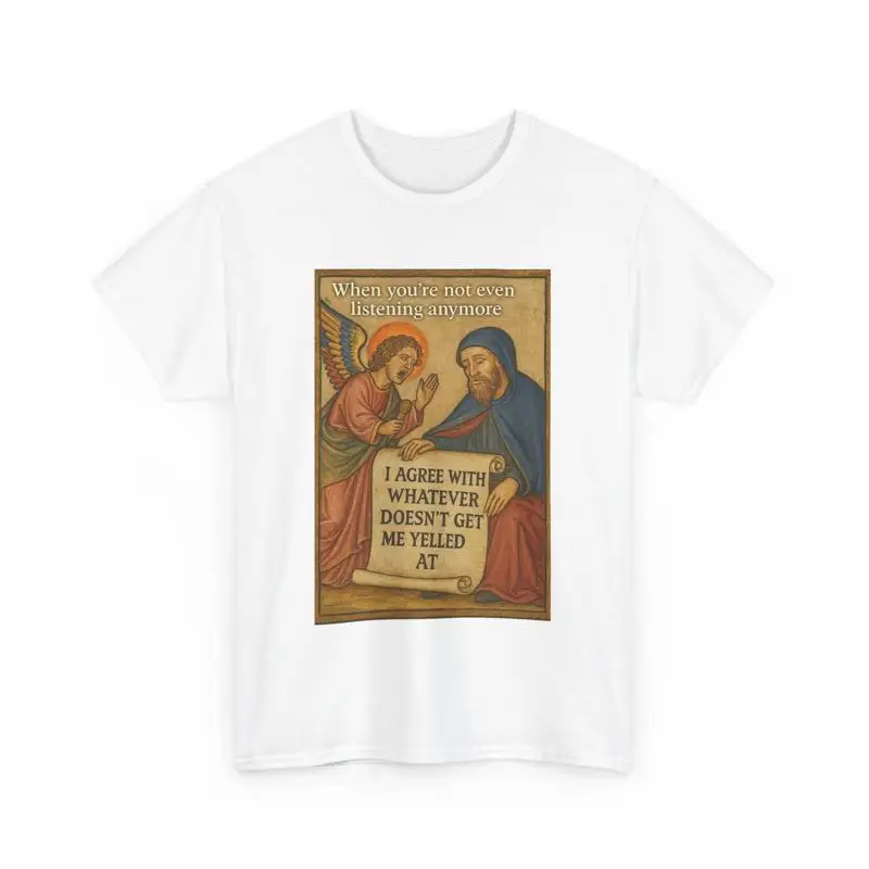 

Relatable Humor T-Shirt, Funny Gift, Unisex Cotton Tee, Conversation Starter