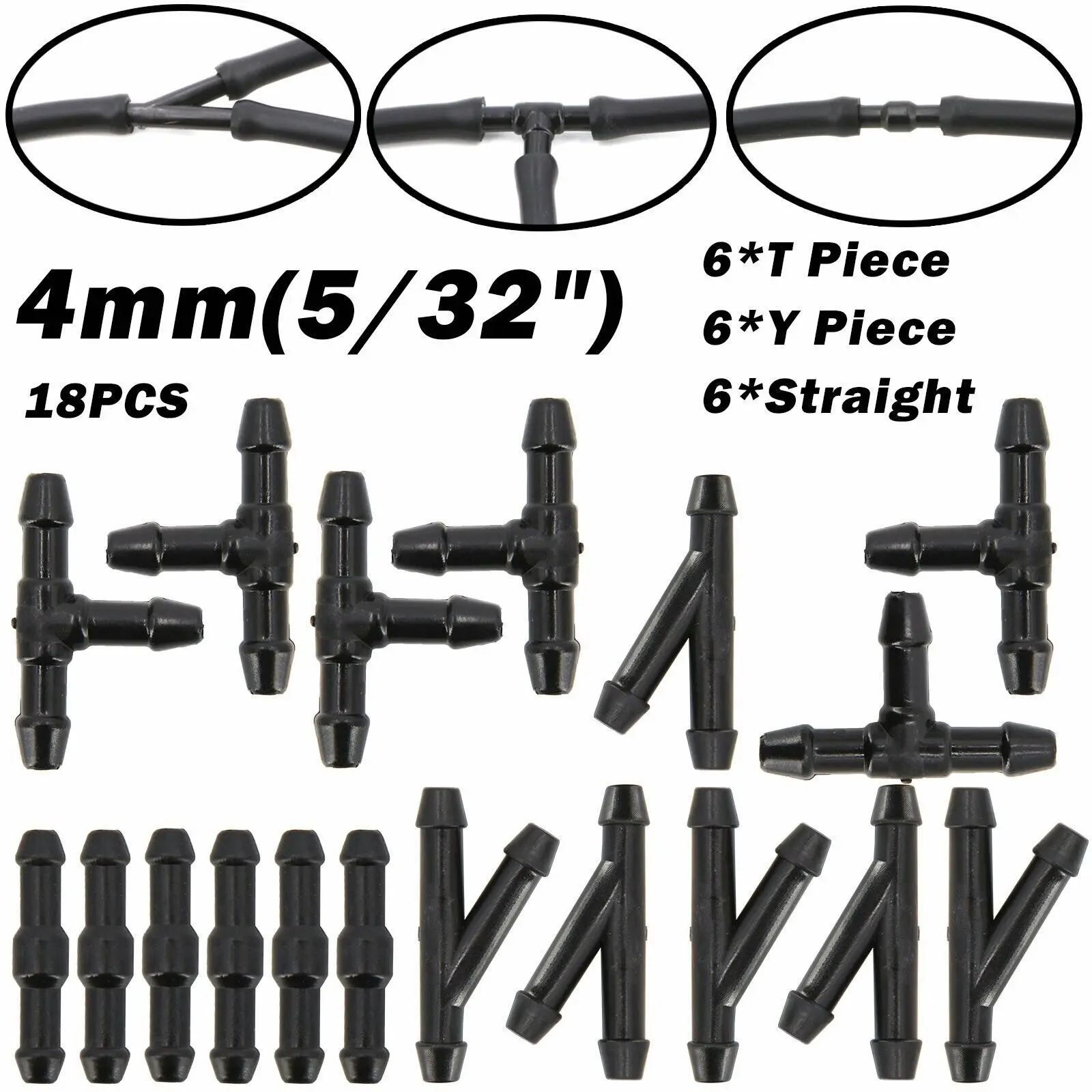 

1 Set Car Wiper And Spray Hose And Joint 2M+18pcs Connectors Car Windscreen Wiper Washer Jet Tube Pipe Nozzle Pump Hose