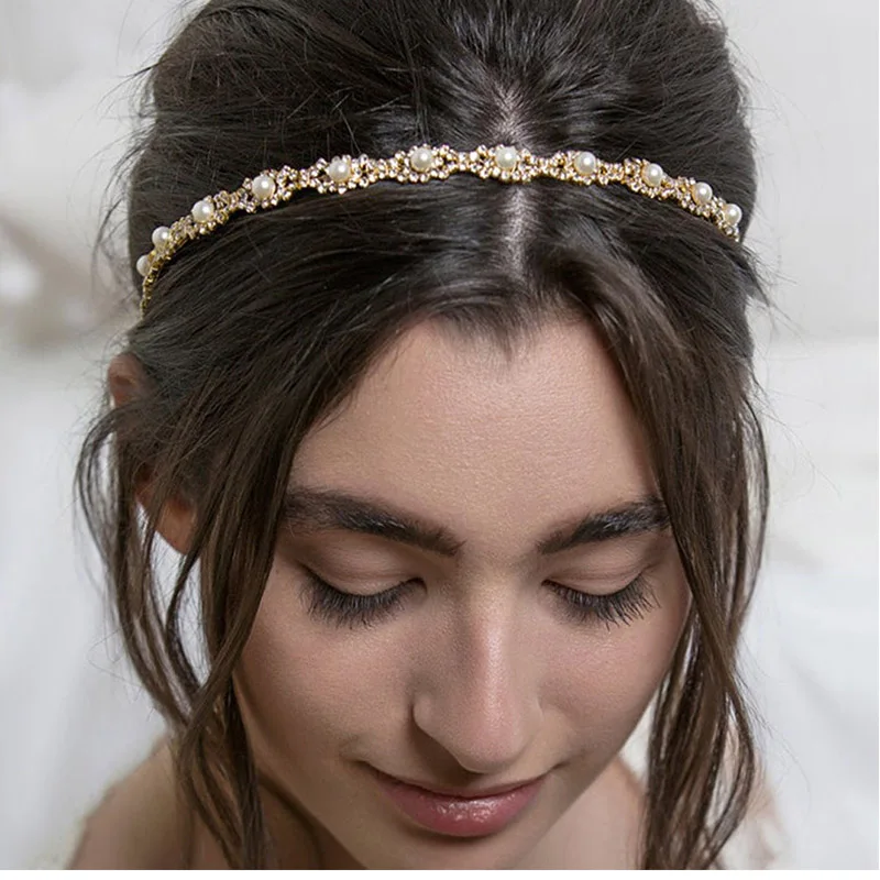 Stonefans Rhinestone Bridal Beaded Hairwear Accessories Statement Jewelry Chain Boho Tiara Headbands For Women Luxury Designer