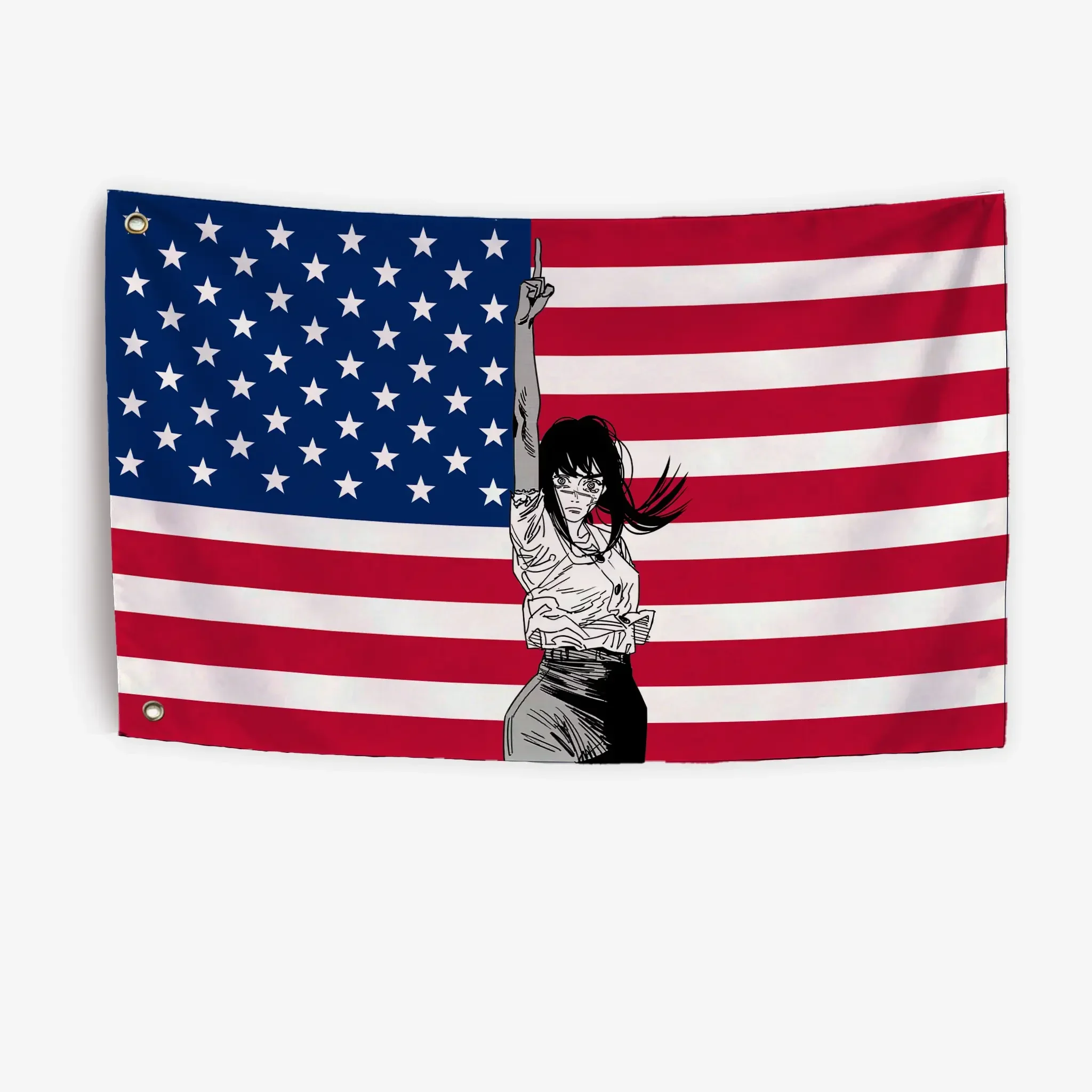 War Devil / Yoru Chainsaw Man Anime Custom Flag for the Wall Tapestry Outdoor Decor Decoration Garage Flags Bedroom Stuff Flaga