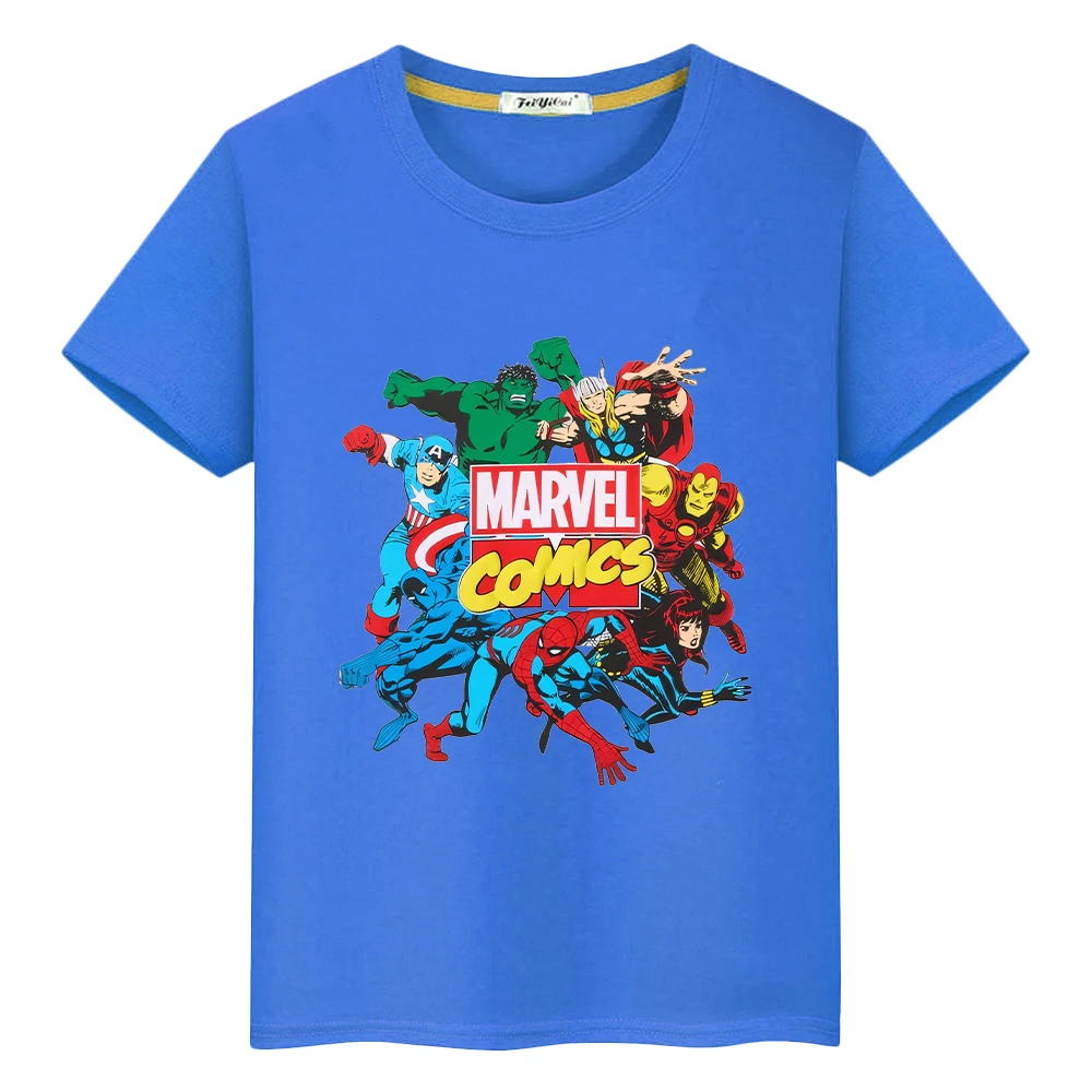 Superman 100 % Baumwolle T-Shirt für Kinder Jungen 10 Jahre süße Tops y2k einteilig Marvel Short Pride T-Shirt Anime Tees Kinderkleidung Mädchen