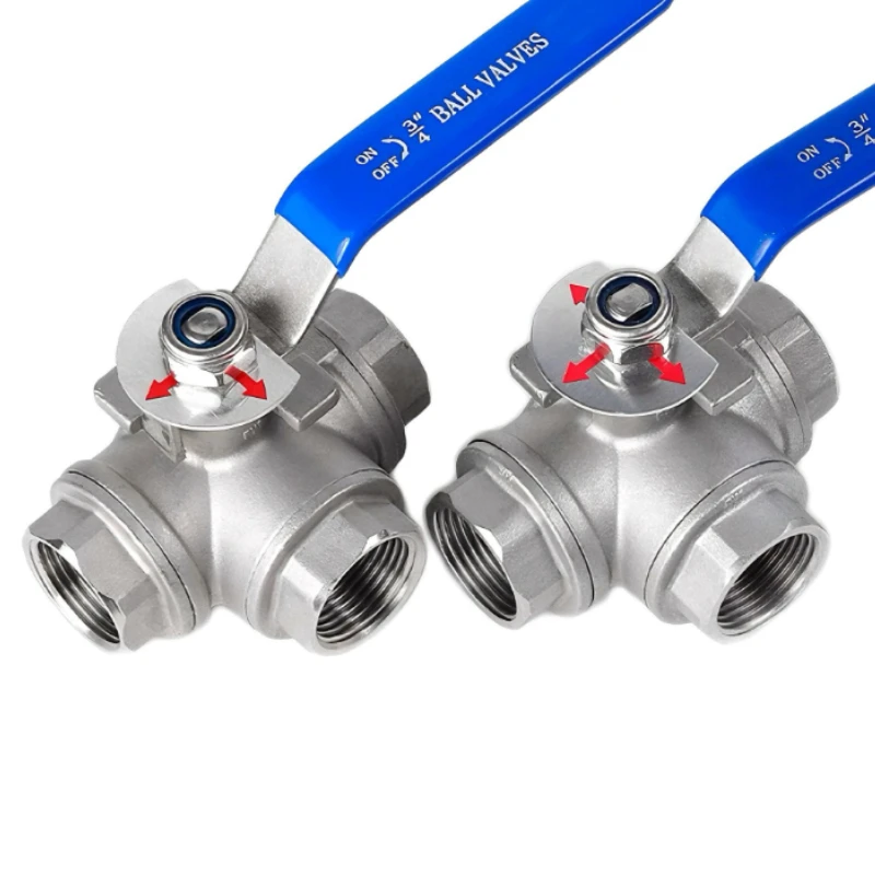 304 Ball Valve BSP Internal Thread Stainless Steel Two-piece T-shaped 1/4 3/8 1/2 