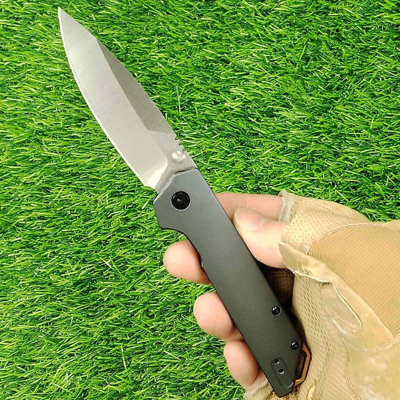

New 2038 Pocket Folding Camping Knife CPM-D2 Blade Aluminum Handle Survival Hunting Tactical Knives Outdoor Utility EDC Tools