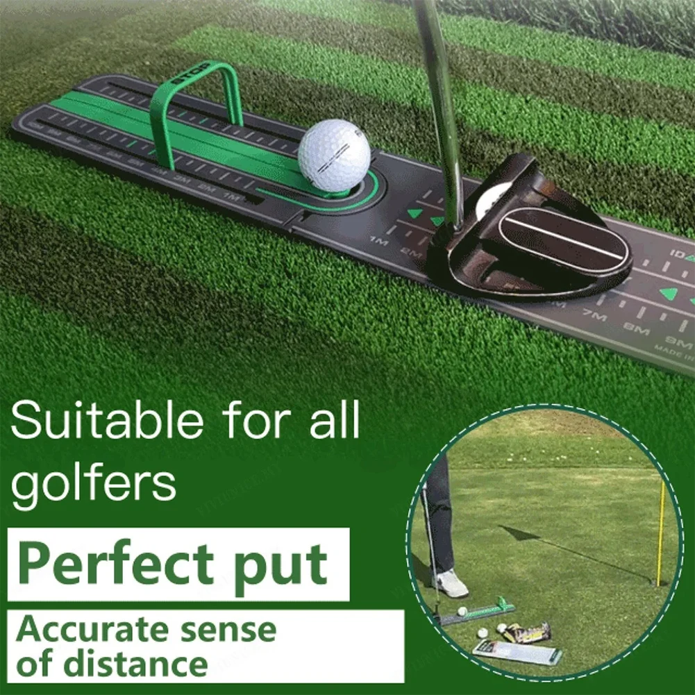 Taladro de Putting de distancia de precisión para Golf, almohadilla de práctica de Putting Green Mat, Mini Putter de entrenamiento, ayuda,