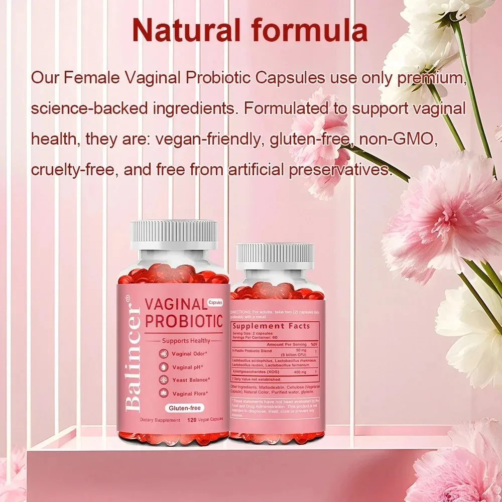 Probiotics Capsules for Women, Promote Vaginal Health, Yeast Balance, Bloating & Digestion, Immune Support, Energy Boost
