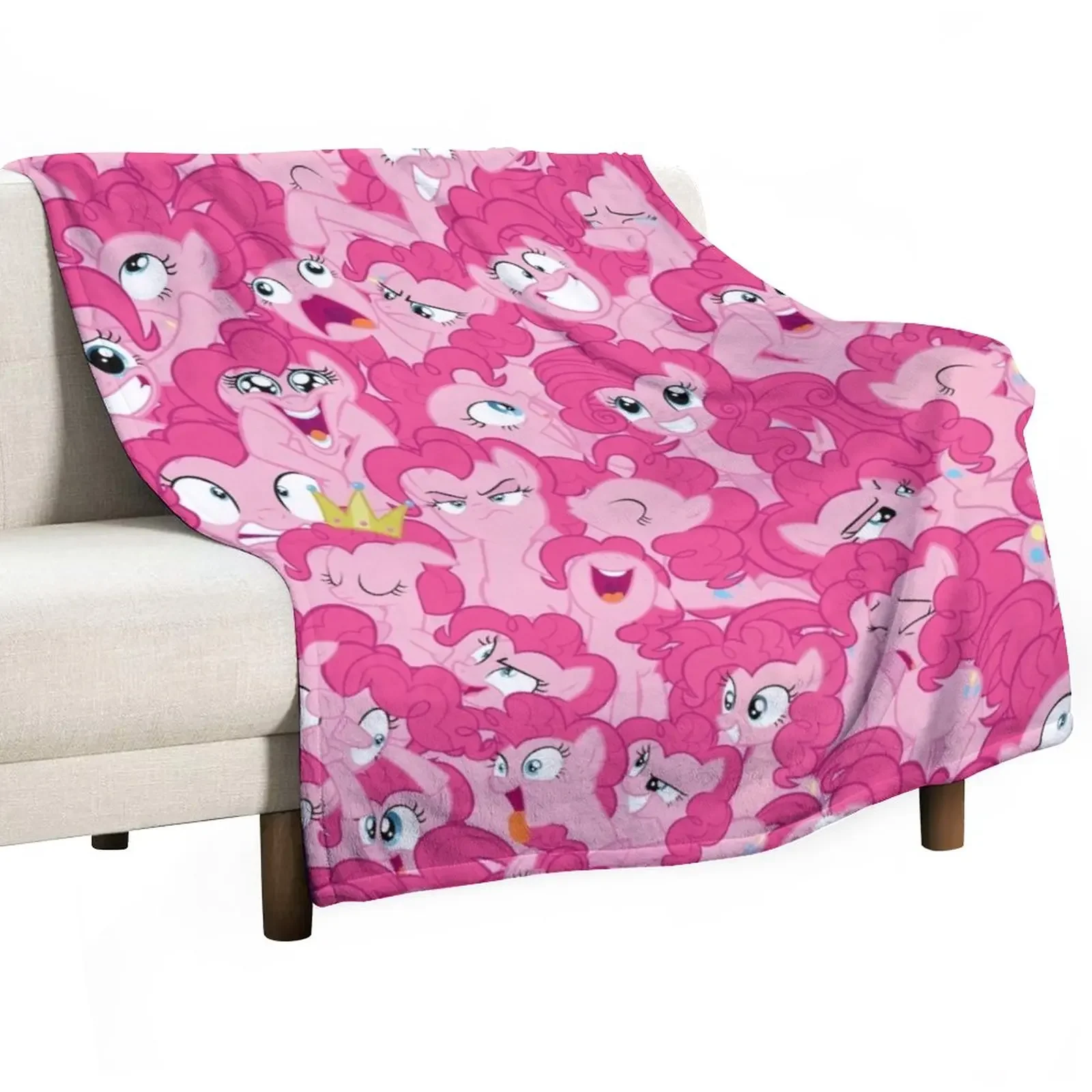 Pinkie Pie Mess Throw Blanket Plaid on the sofa blankets and throws Fashion Sofa Blankets blankets and blankets