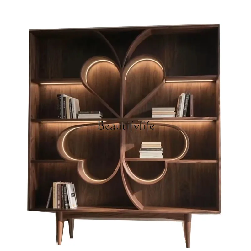 

New Chinese ebony bookcase special-shaped butterfly bookshelf solid wood living room whole house furniture