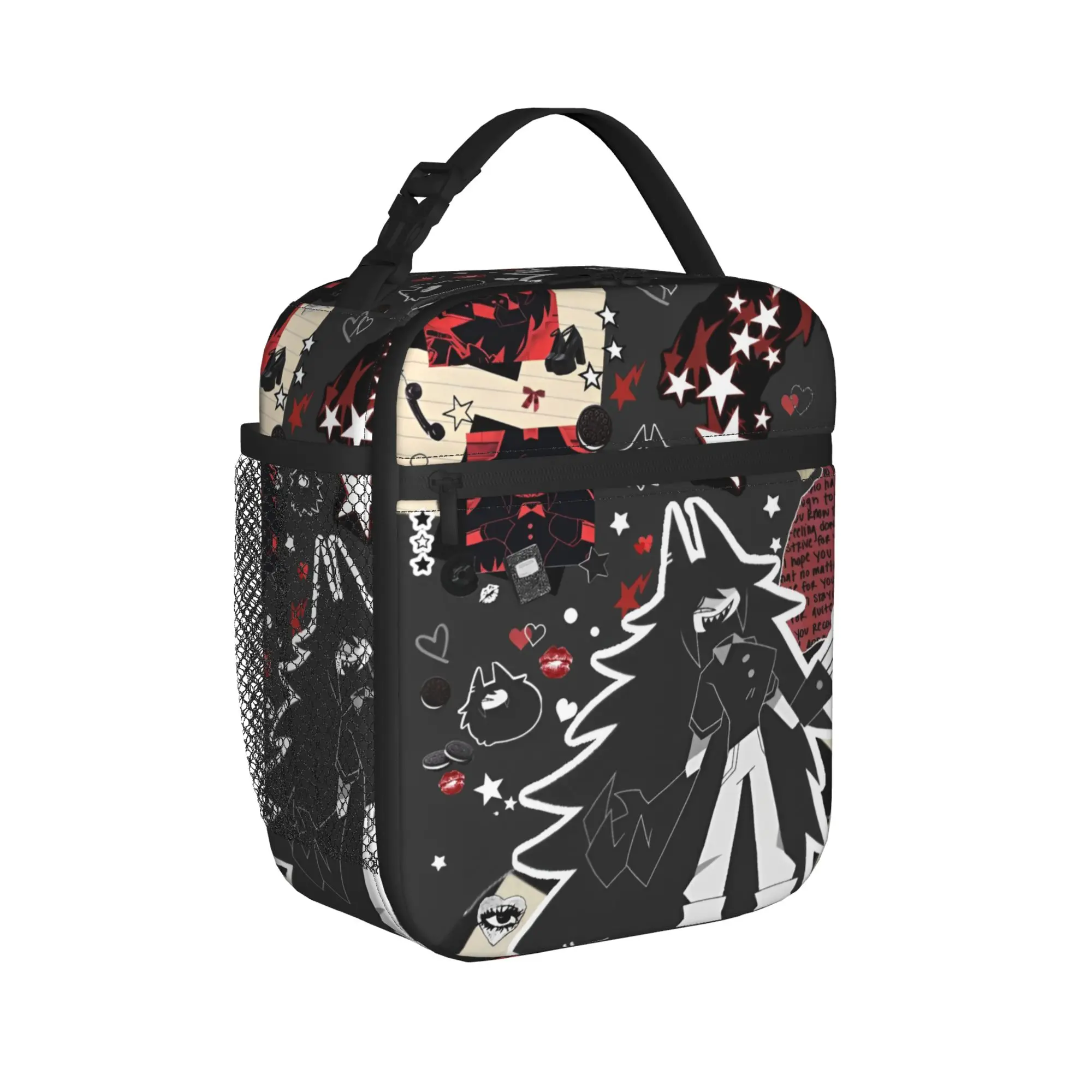 Cartoon Anime Miss Circle Insulated Lunch Bag Portable  Education Lunch Container Thermal Bag Lunch Box Tote Food Handbags