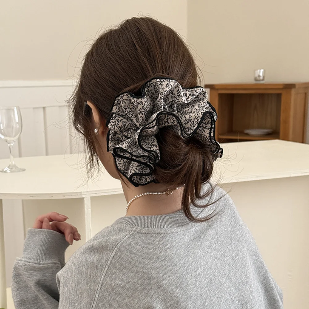 

Роскошные 4-слойные резинки для волос с цветочным принтом для женщин, высококачественные резинки для волос, элегантные держатели для хвоста, осенне-зимние аксессуары для волос