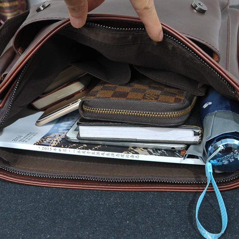 GOYN  Leather Men's Bags Vintage Shoulder Crossbody Bags Flapcover Design Man Travel Work Business Messenger Satchel Bag
