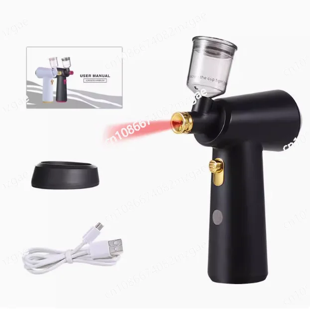 Cordless Air Brush Sprayer for Haircutting, Portable, Mini, Rechargeable, Beauty Salon, Scalp