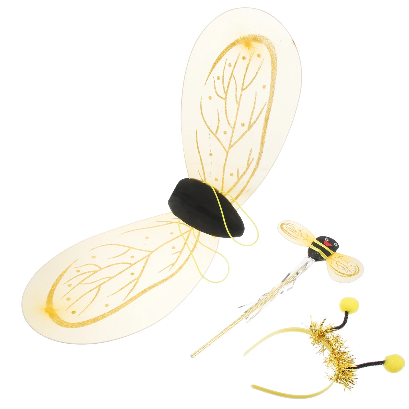 

Kids Costume PP Headband Fairy Bee Wing Set Wings Dress Up Accessories Girls Cosplay Halloween Party