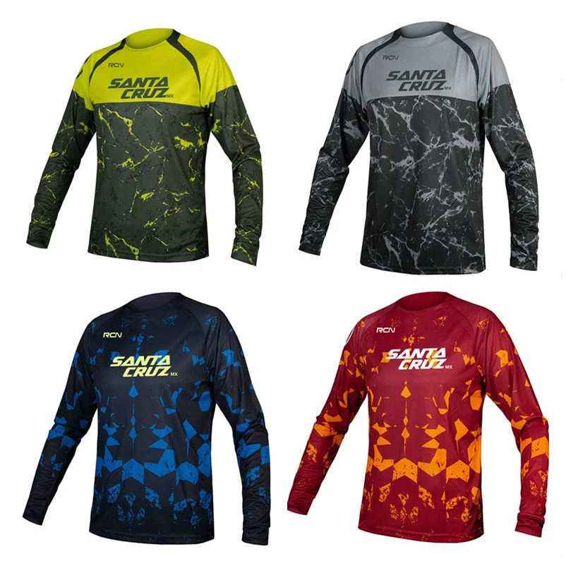 Rcn Santacruz Mx Enduro-Motocross Shirt, Motocross Jacket, Off-road T-Shirt,Ride MTB Bicycle, Long-Sleeve Motocross Jersey, Moto