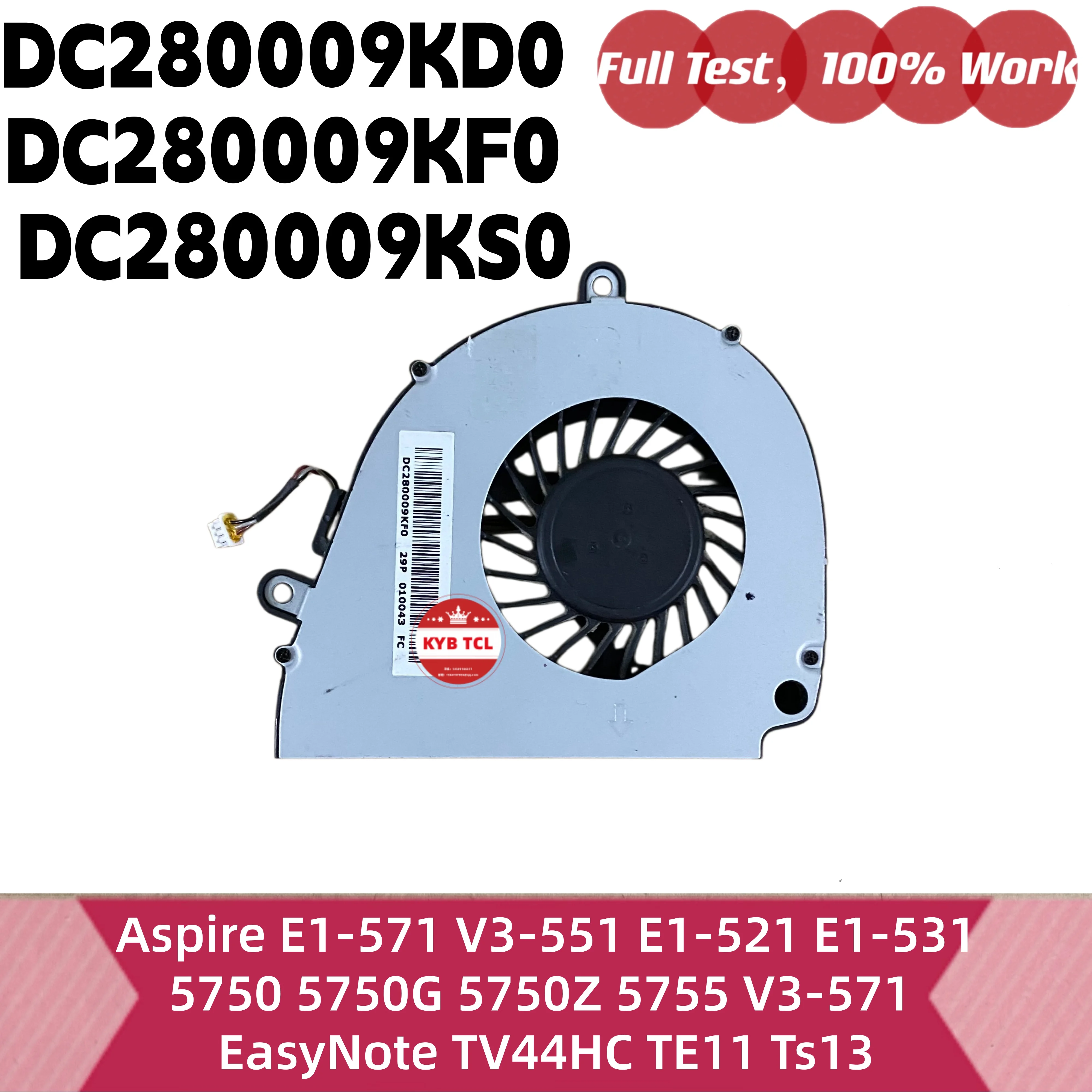Ventilador de refrigeración para CPU de ordenador portátil, para Acer Aspire E1-571G V3-551G V3-571G E1-521G E1-531G 5750 5750G 5750Z 5755G EasyNote TV44HC TE11 Ts13