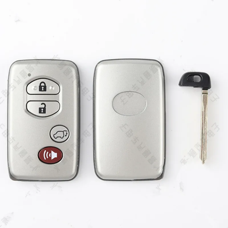 3+1 4B SUV New Uncut Smart Remote Key Shell Case For Toyota Land Cruiser Prado Prius Land Avalon Car Key Cover With Inside Blade