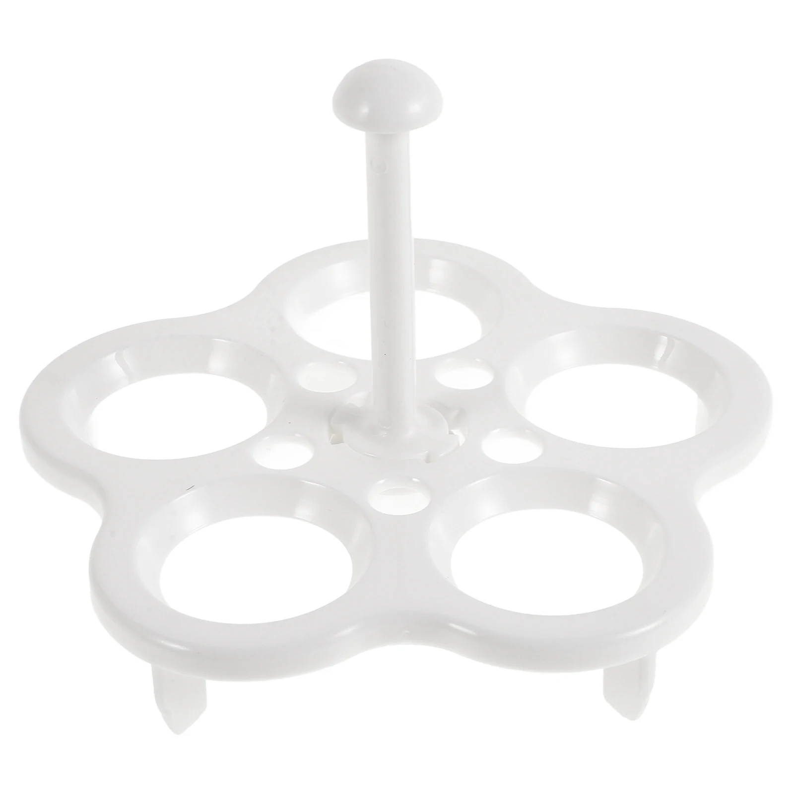 

2 pcs Egg Steamer Holder Boiled Eggs Rack High Temperature Resistance White Plastic Round Multipurpose Cooking Stand