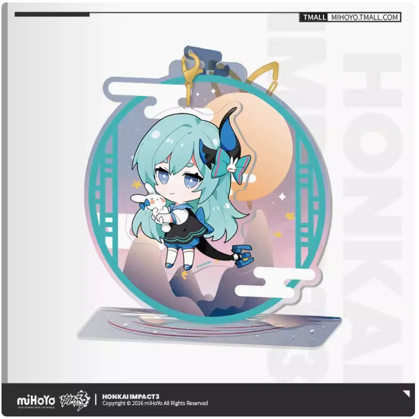 2024 Anime Honkai Impact 3 Morning Flower Moonlit Night Series Acrylic Hanging Stand Card Pendant Cartoon Figure Liliya Gift