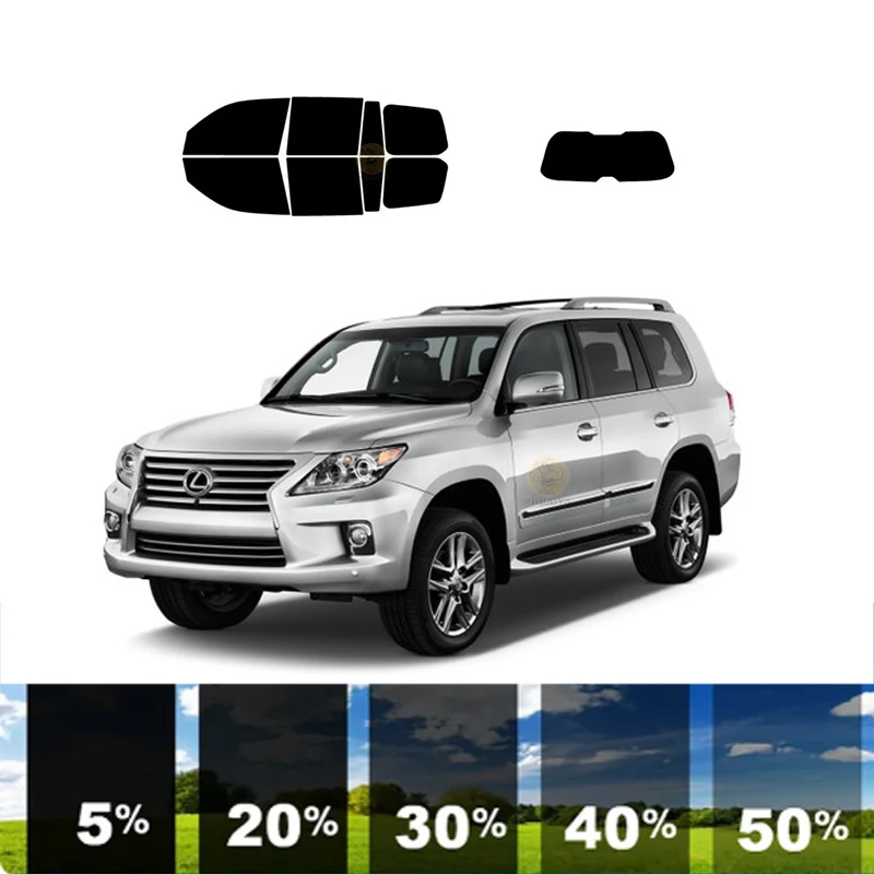 precut Removable Window Tint Film For Car 100% UVR 5%-70%VLT Heat Insulation Carbon ﻿For LEXUS LX 4 DR SUV 2008-2016