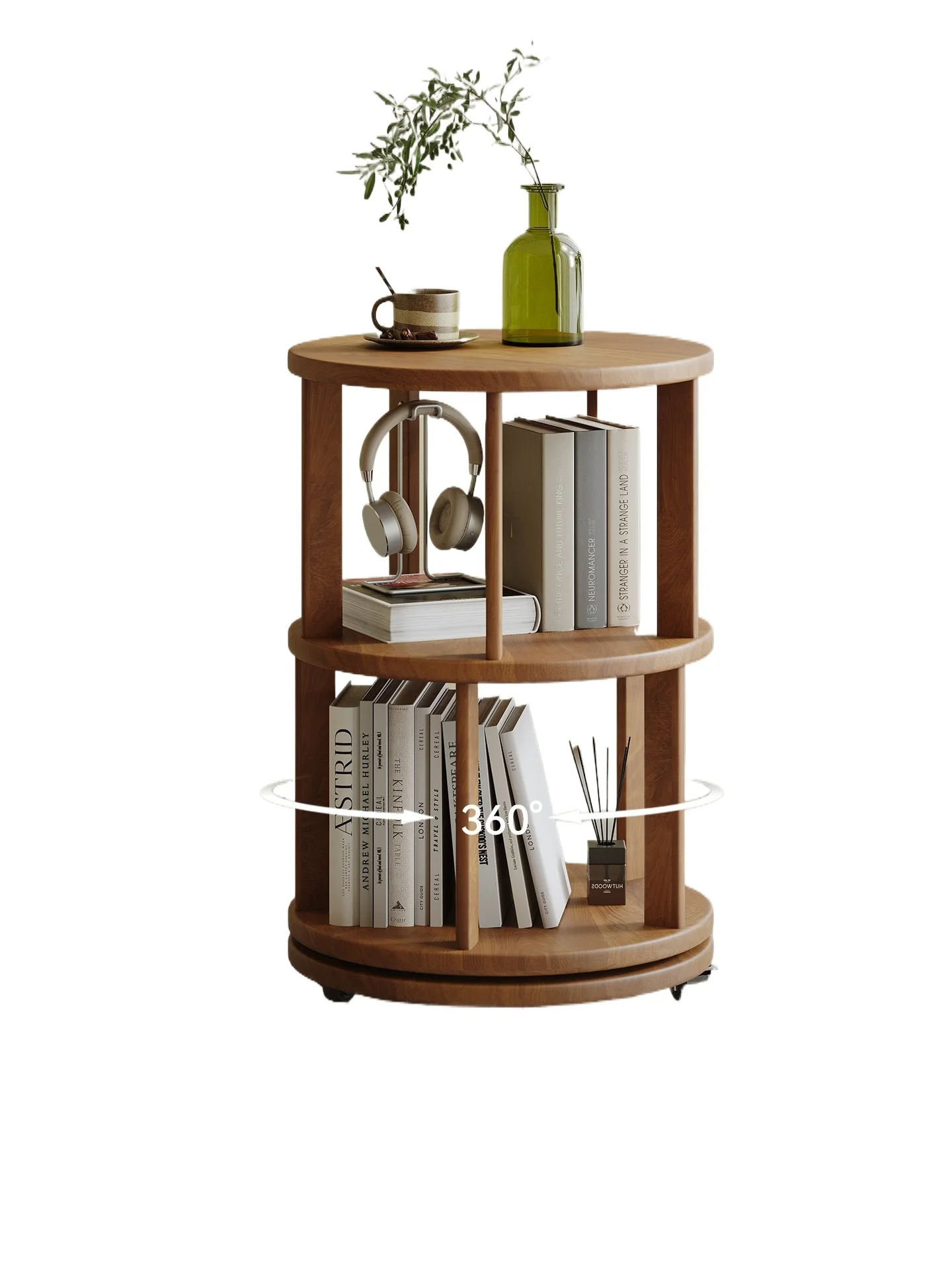 

Rotating books Bedroom corner 360-degree floor-to-ceiling shelves for home use Living room integrated wall-to-wall storage bookc