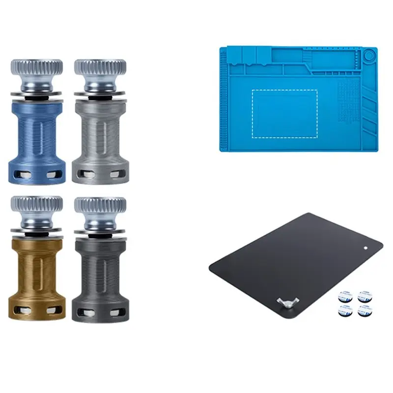 ABEZ PCB Circuit Board Magnetic Column Fixtures For Phone Repair Motherboard Jig Welding Clamp Including Heat Insulation Pad