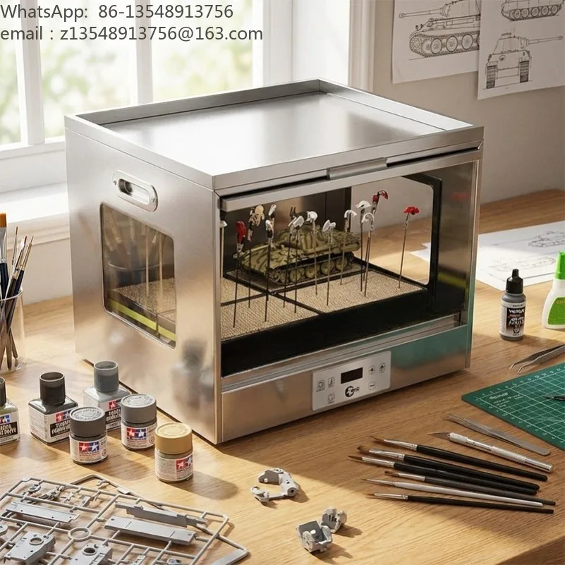 Model Airbrush Spray Booth Fume Extractor Drying Dustproof Paint Cabinet Paint Spraying Coloring Holder