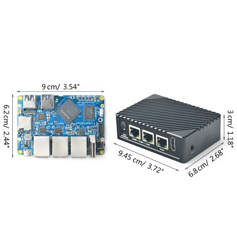 NanoPi R5S Dual 2.5G Gigabit Mini-ontwikkelingsbord MetalShell Open Source RK3568-router