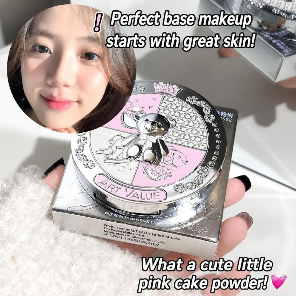 Natural Oil Control Pressed Powder Matte Waterproof Loose Powder Pearlescent Texture Long Lasting Setting Powder Makeup Routine