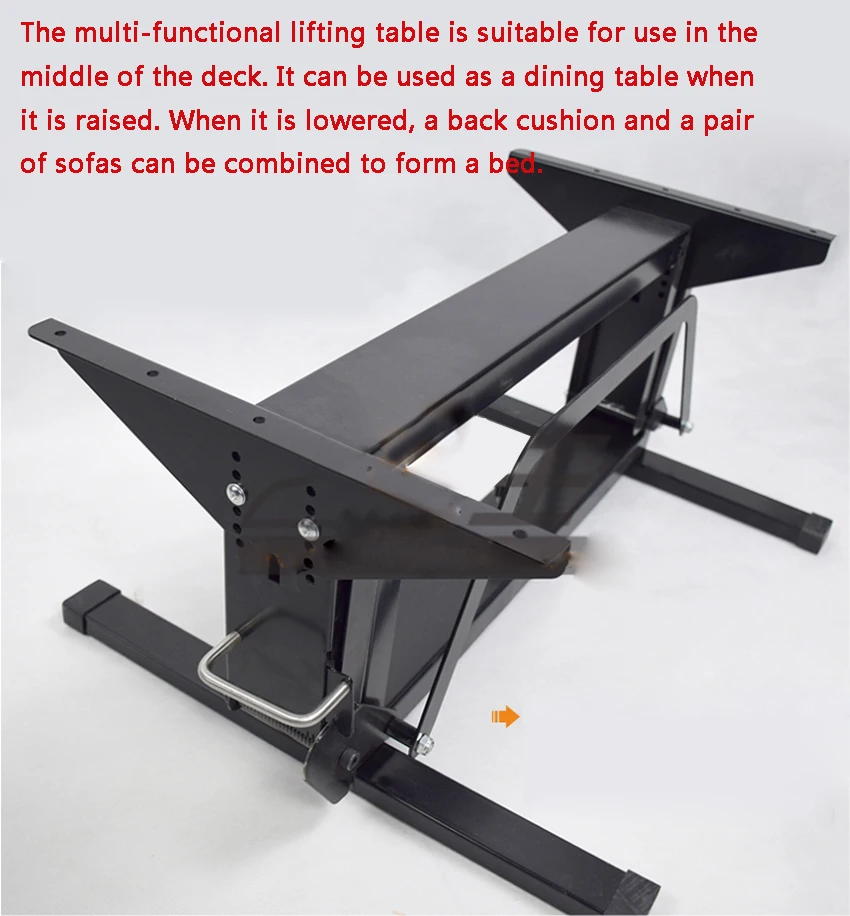 RV Folding Dining Table Stand Hot Rolled Steel Furniture Hardware Table Leg Lifting height 660- 700mm,Drop height 300- 340mm