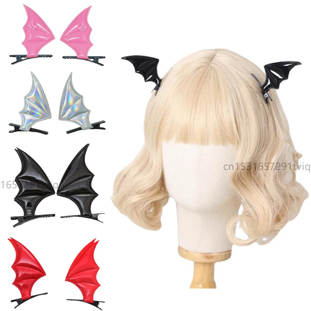 Halloween Barrettes Bat Wings Shape Hairpin For Women Girls Gothic Punk Hair Clip Party Performance Headdress Headwear